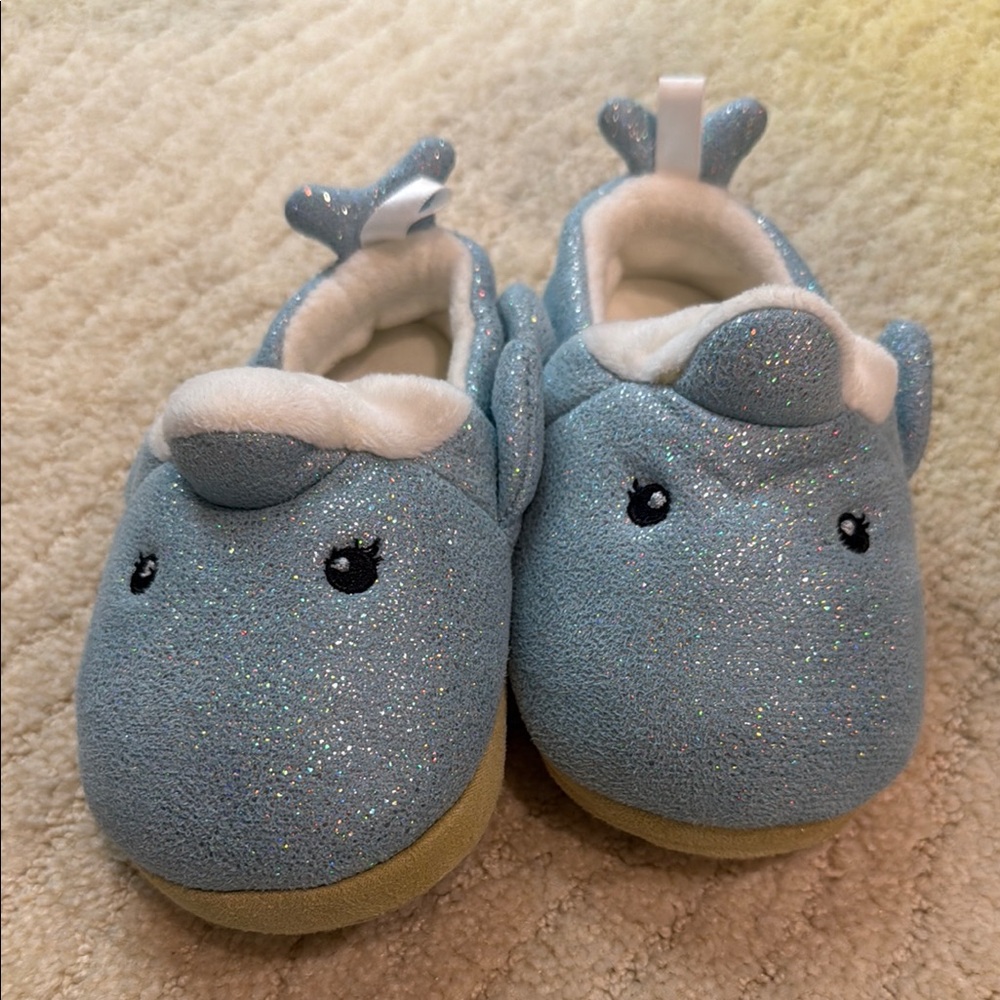 Old Navy Blue and Silver Cozy Animal Slippers